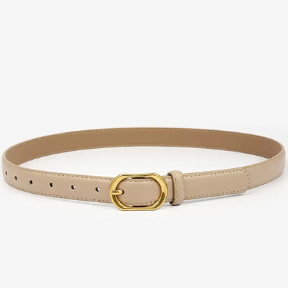 Gold Buckle Slim Belt