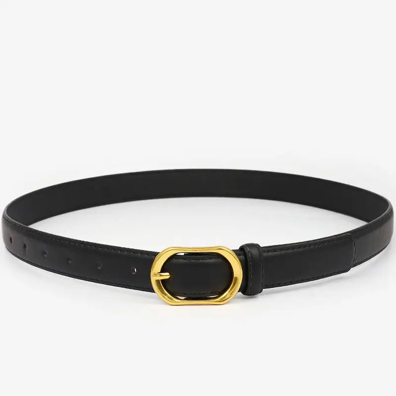 Gold Buckle Slim Belt