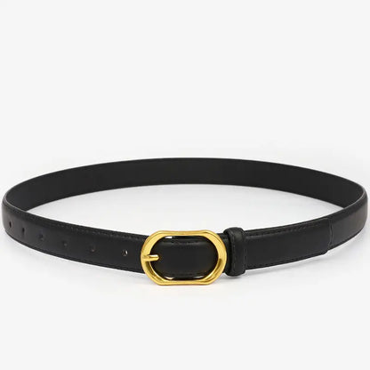 Gold Buckle Slim Belt