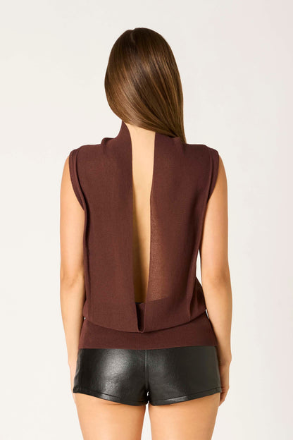 Sleeveless Open Back Top