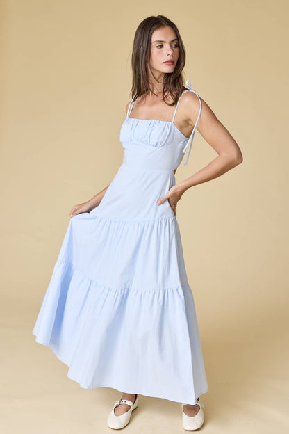 Kinsley Smocked Back Tiered Midi Dress