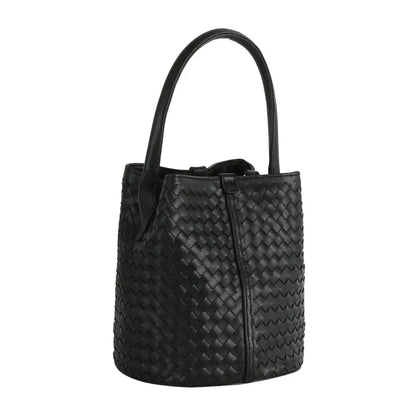 Woven Bucket Bag with Pouch