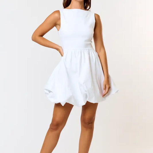 Bubble Hem Mini Dress
