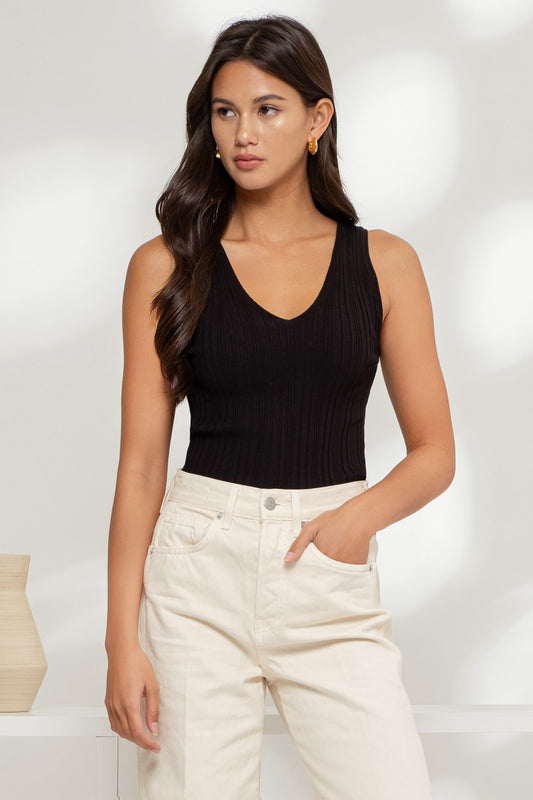 Sleeveless V Neck Sweater