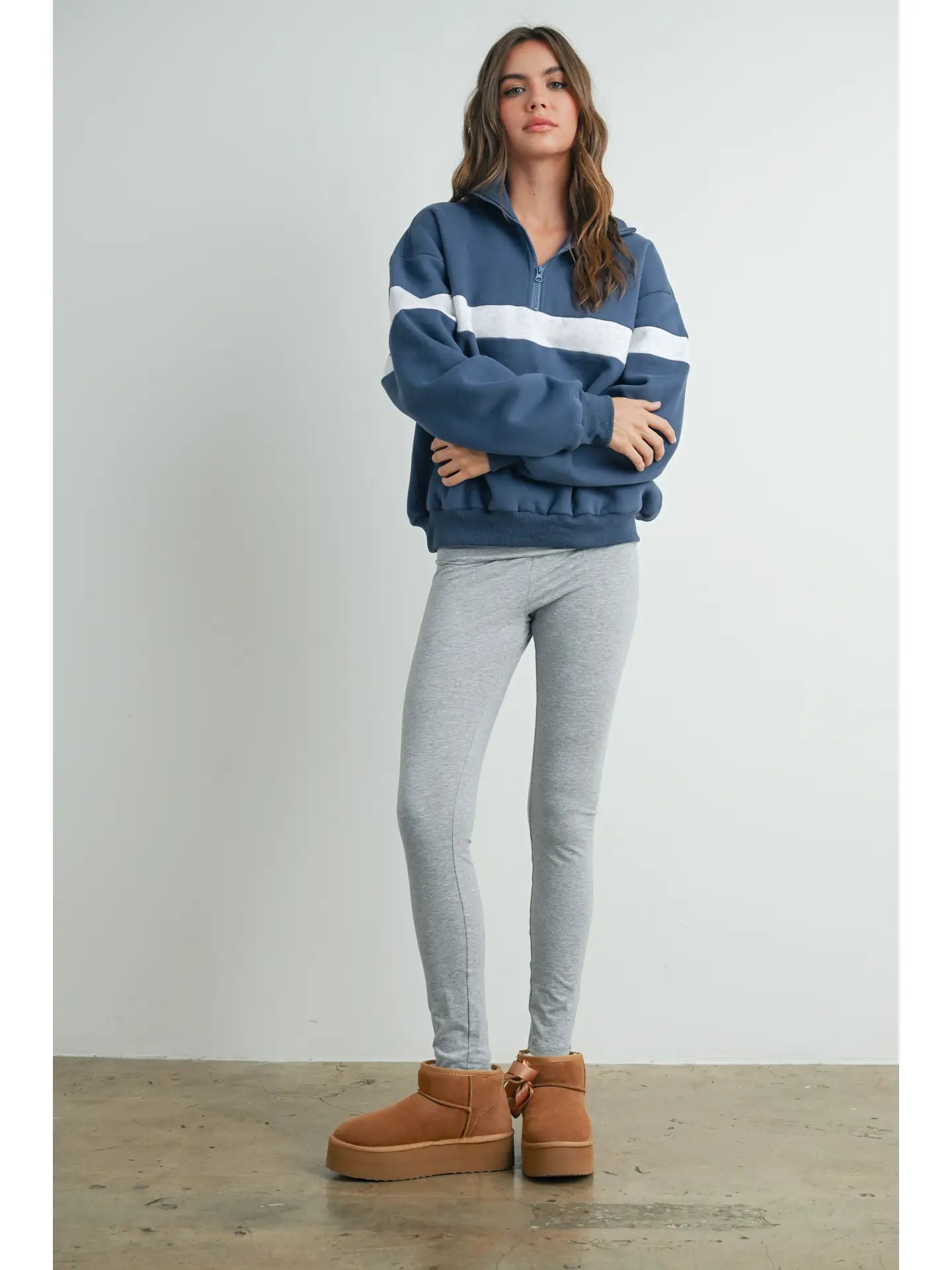 Contrast Stripe Sweatshirt