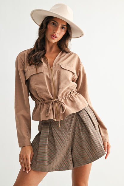 Sahara Drawstring Utility Jacket