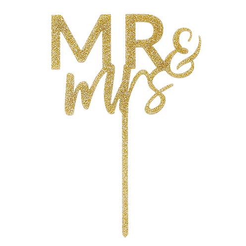 ACRYLIC CAKE TOPPER MR AND MRS