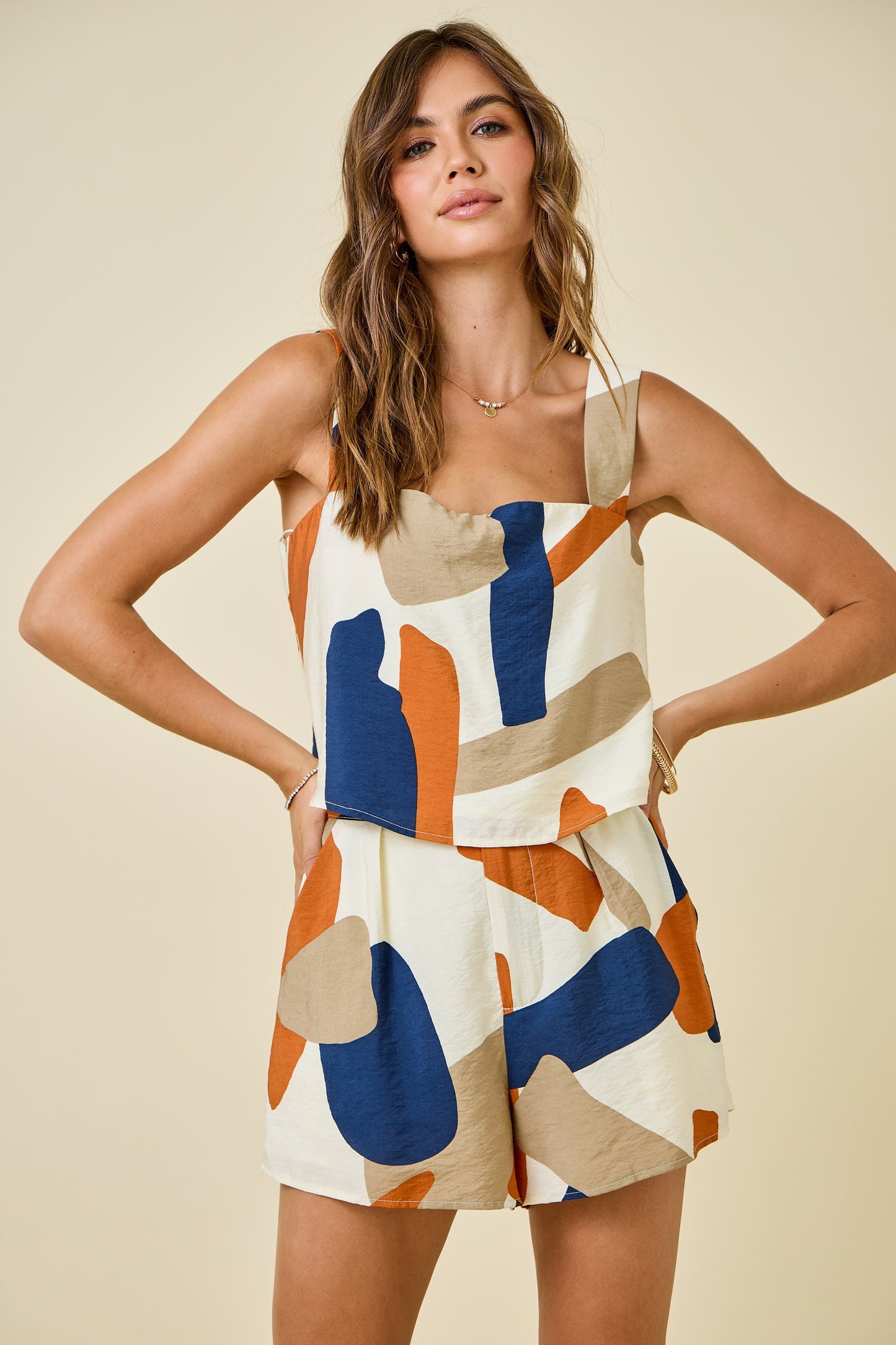 Geometric Tank & Shorts Set