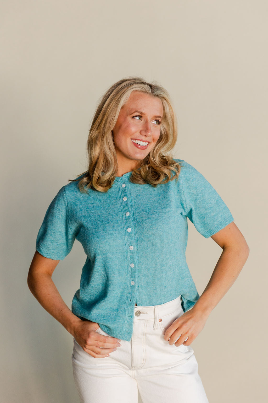 Short Sleeve Light Weight Cardigan