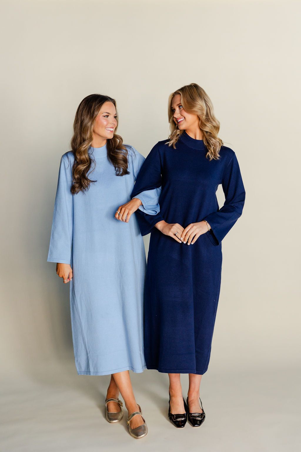 Mock Neck Sweater Dress