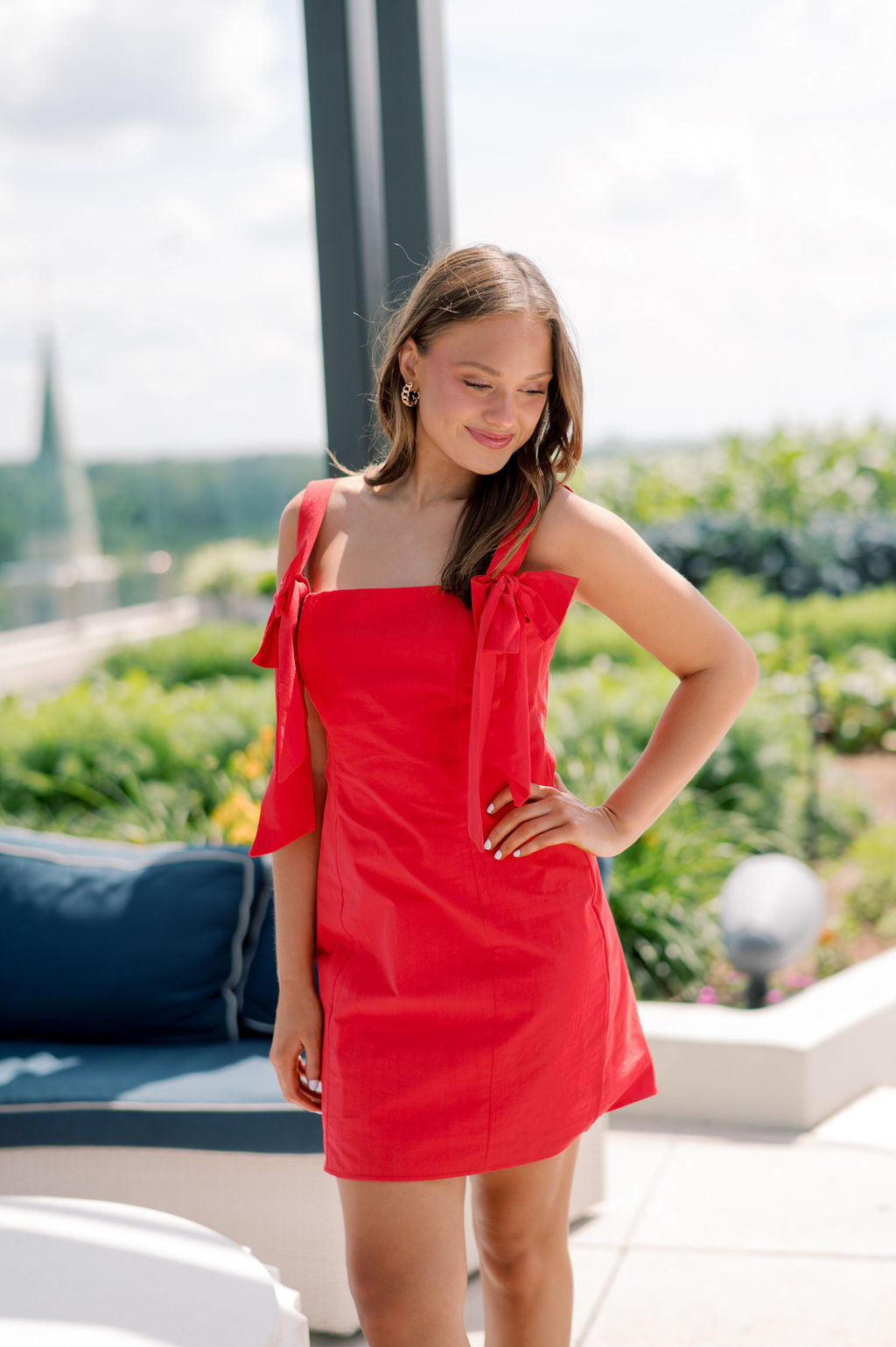 BOW DETAIL DRESS