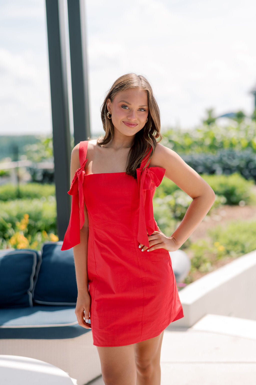 BOW DETAIL DRESS