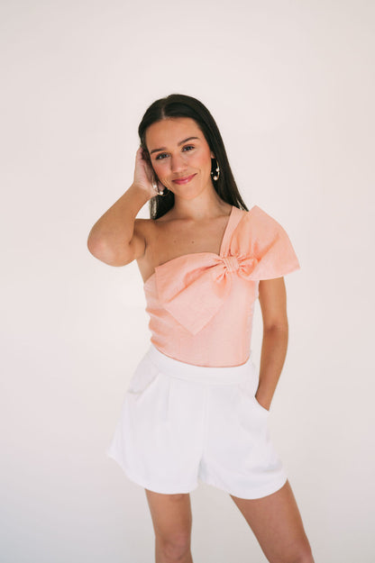 BOW ONE SHOULDER TOP