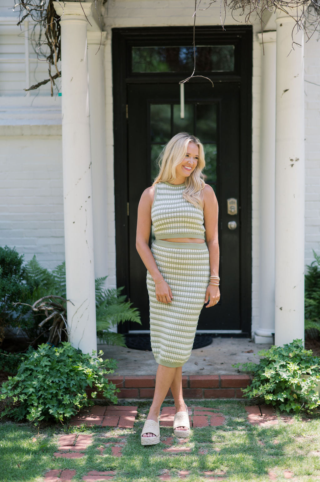 KNIT MIDI SKIRT