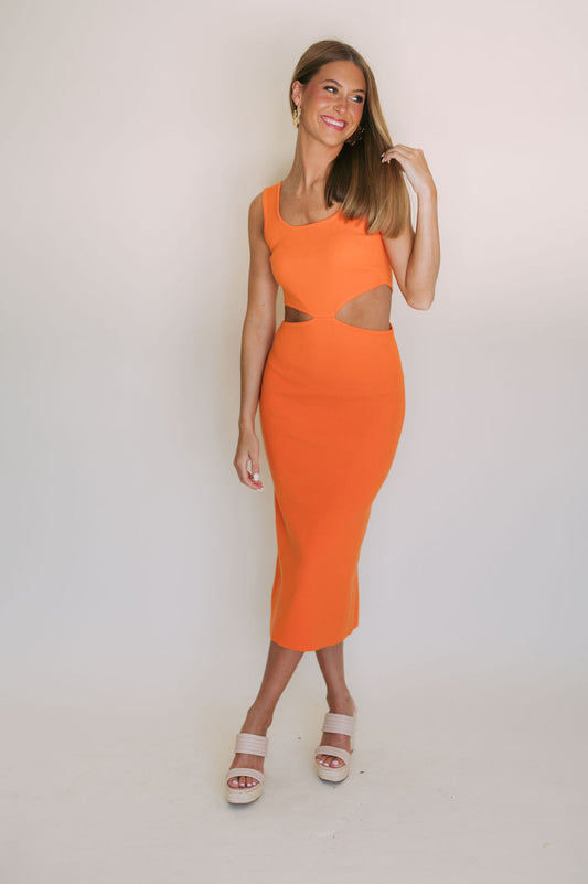 Cut-out Midi Dress