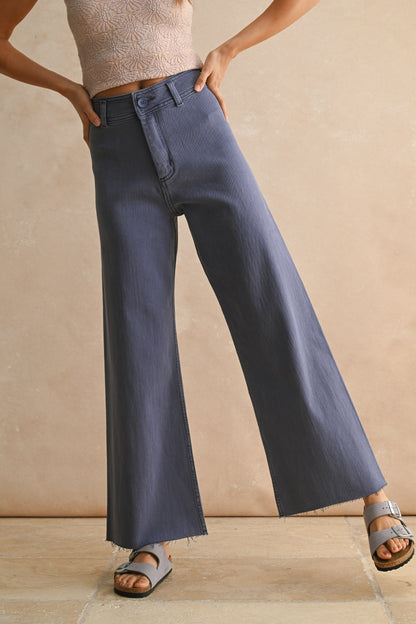 Straight Wide Leg Denim Pant