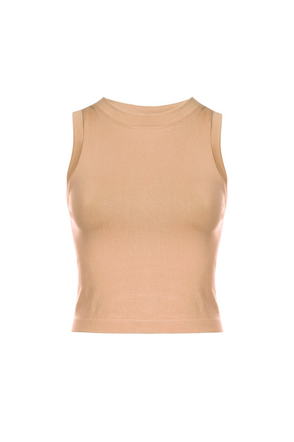 SMOOTH CROPPED SEAMLESS MUSCLE TANK