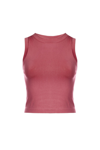 SMOOTH CROPPED SEAMLESS MUSCLE TANK