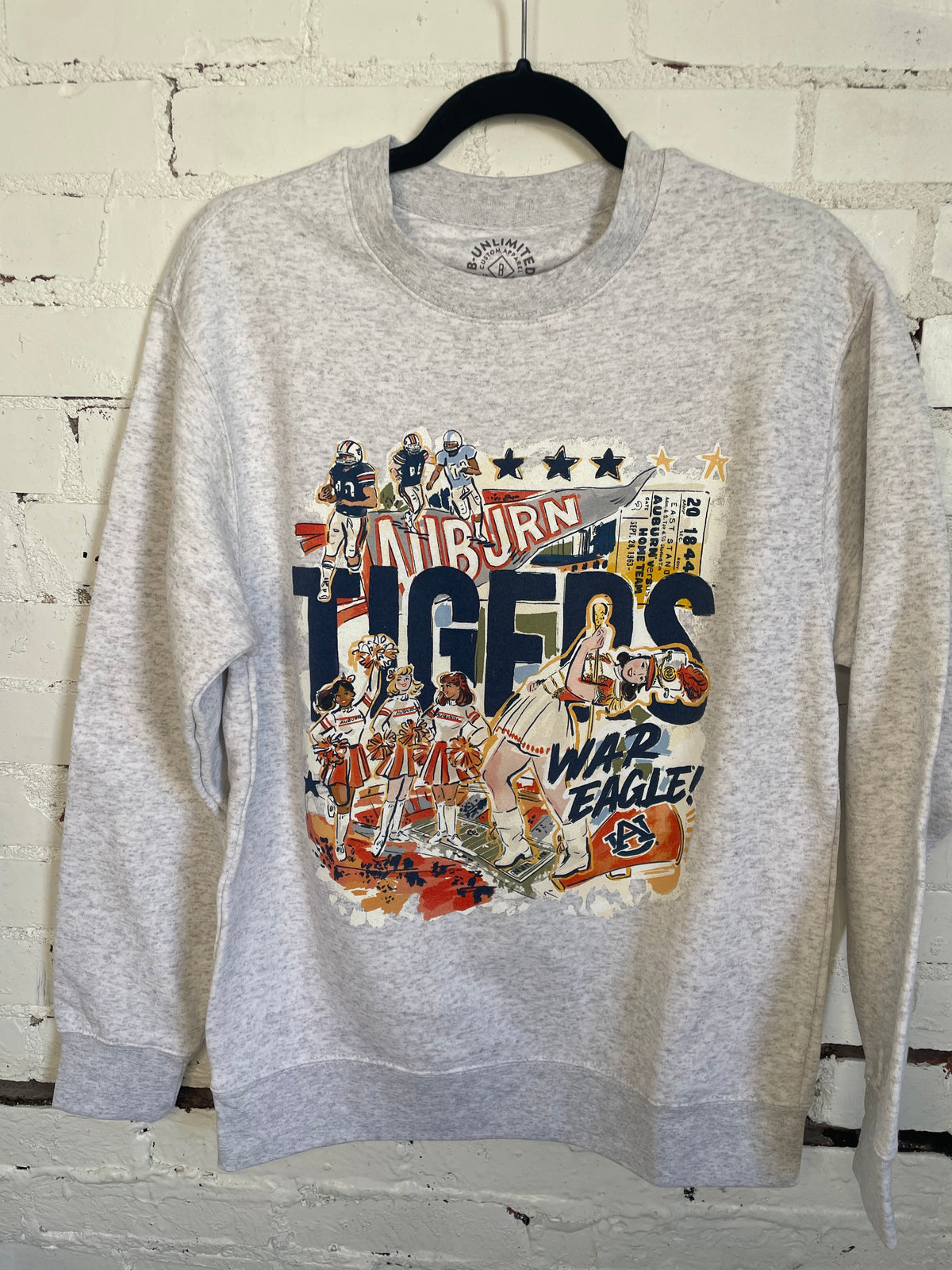 Vintage School Spirit Collage Sweatshirt