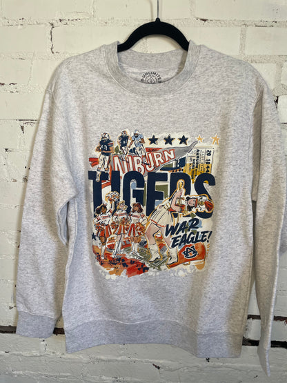 Vintage School Spirit Collage Sweatshirt