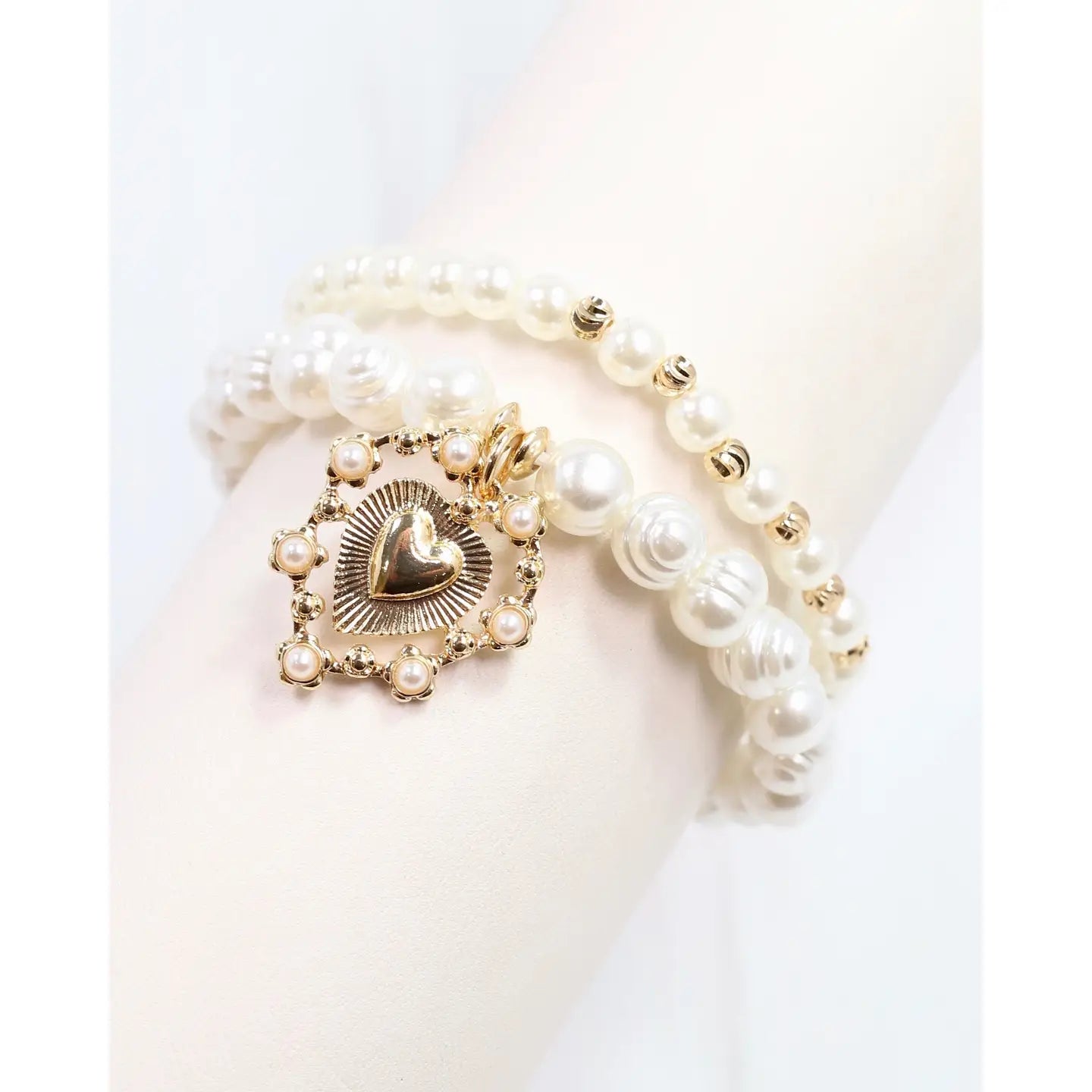 Emel Pearl Stretch Charm Bracelet