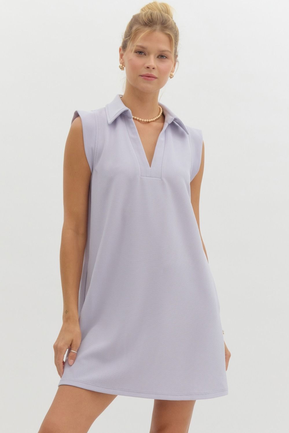 COLLARED MINI DRESS