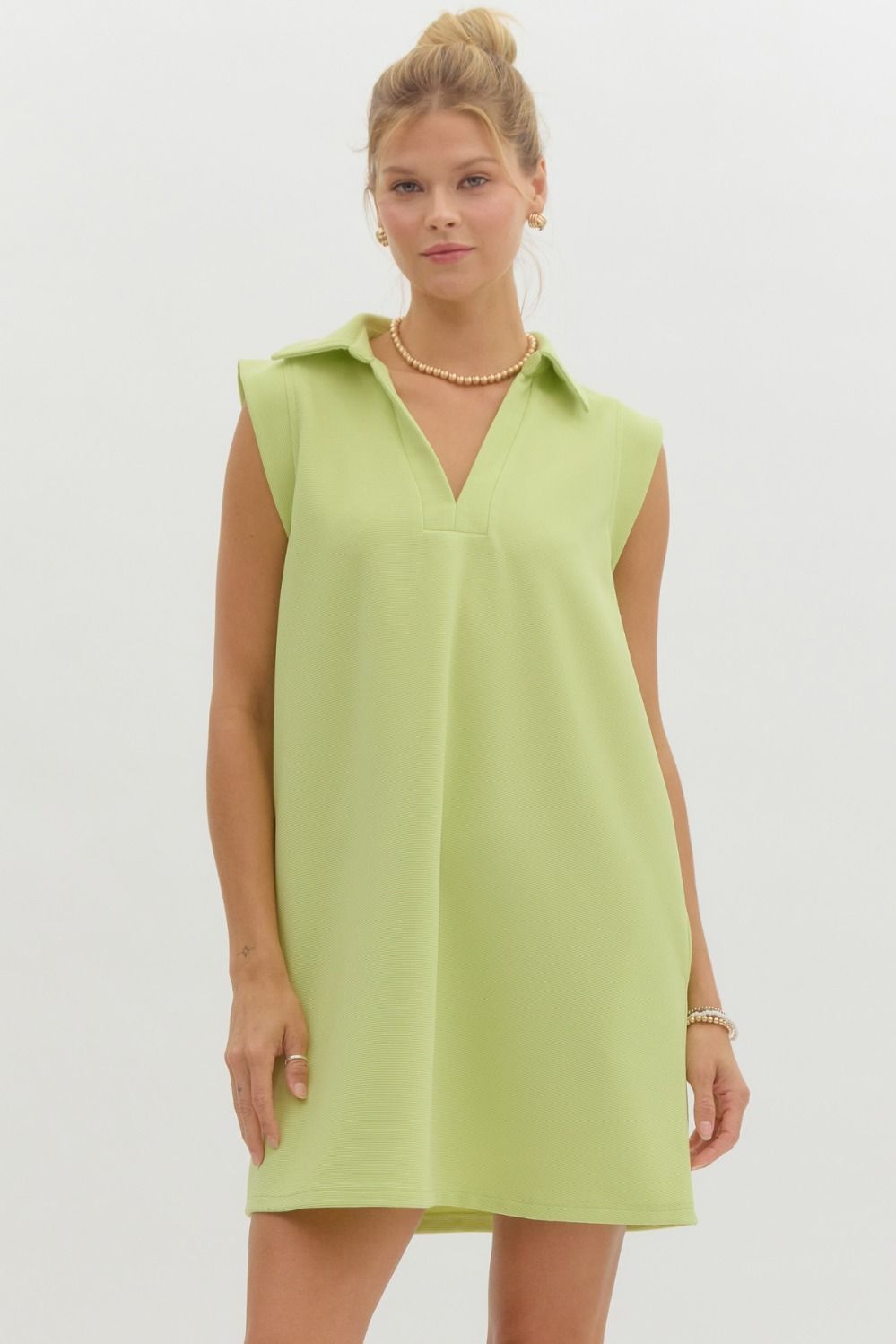 COLLARED MINI DRESS
