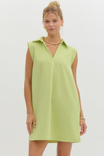 COLLARED MINI DRESS