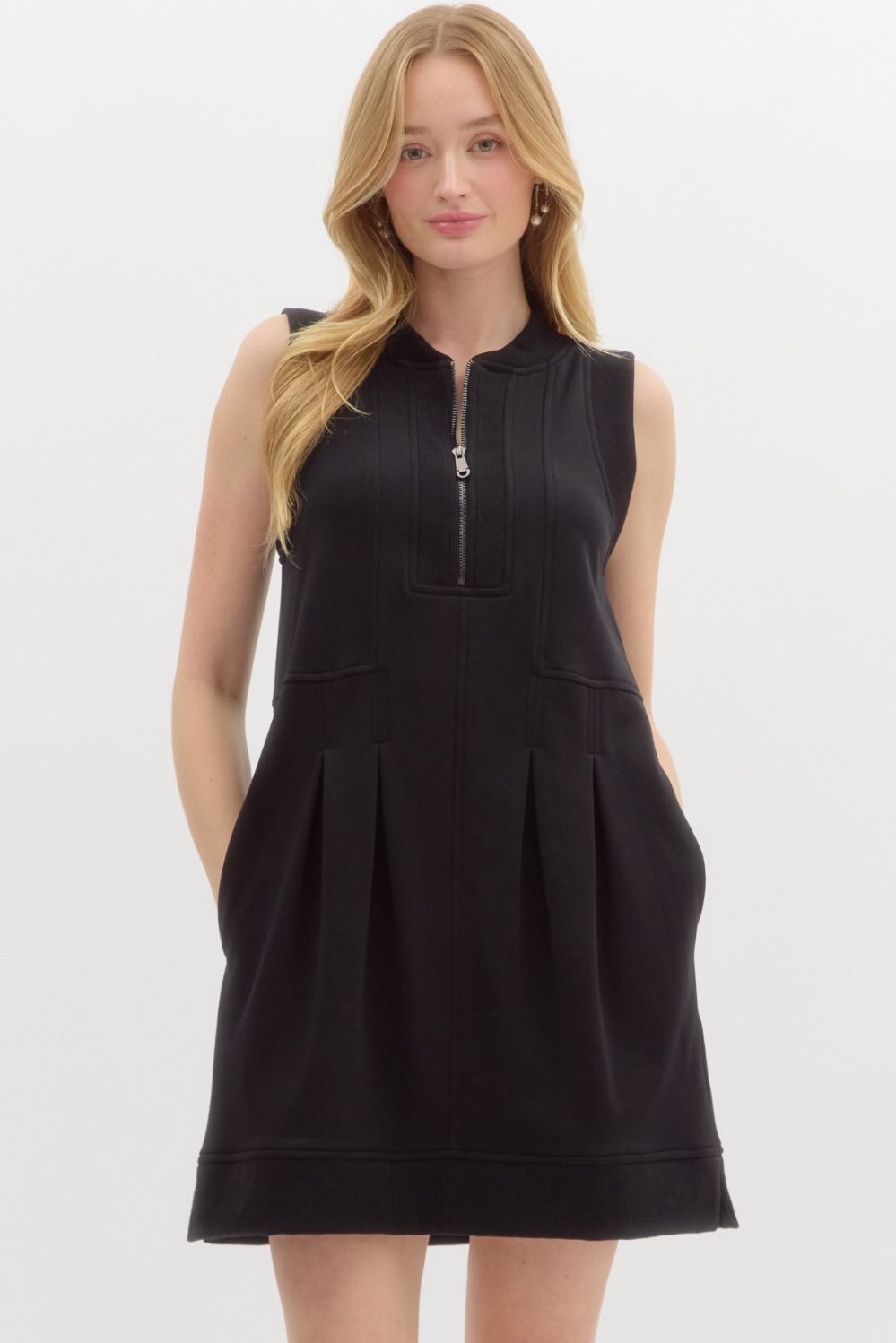 Terry Pleated Dress
