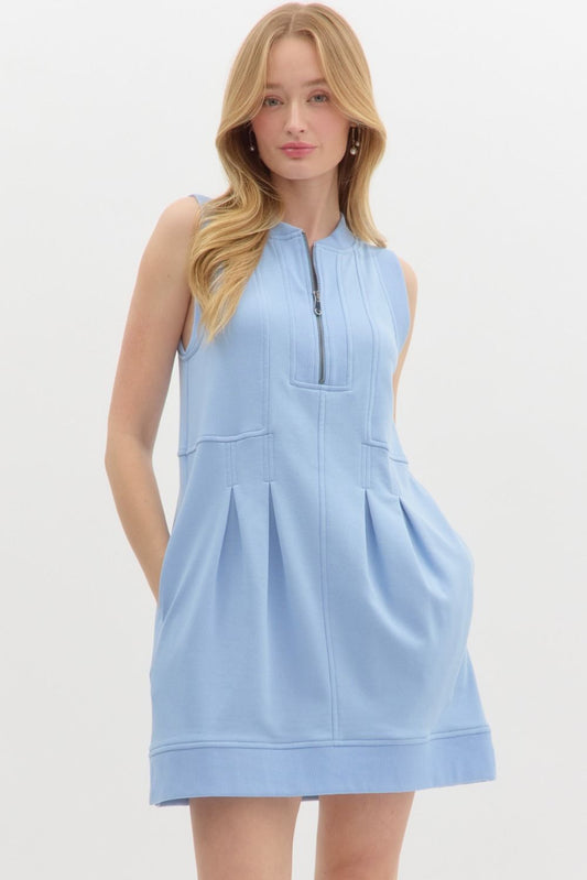 Terry Pleated Dress