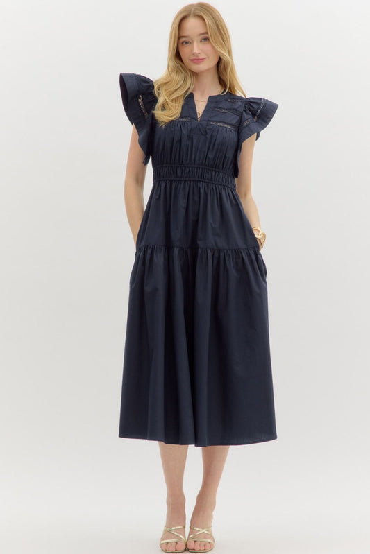 Lace Detail Midi Dress