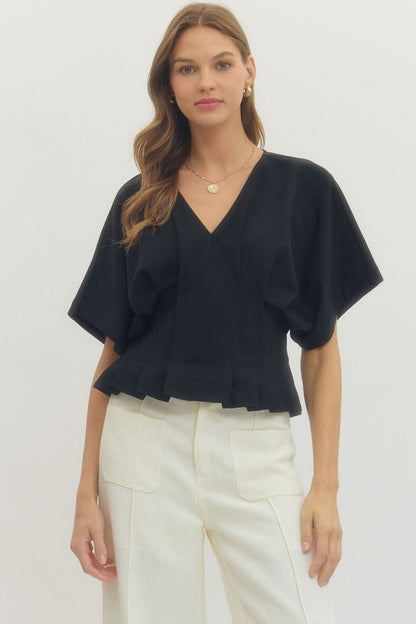 Pleated Dolman Top