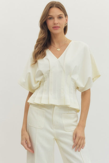Pleated Dolman Top