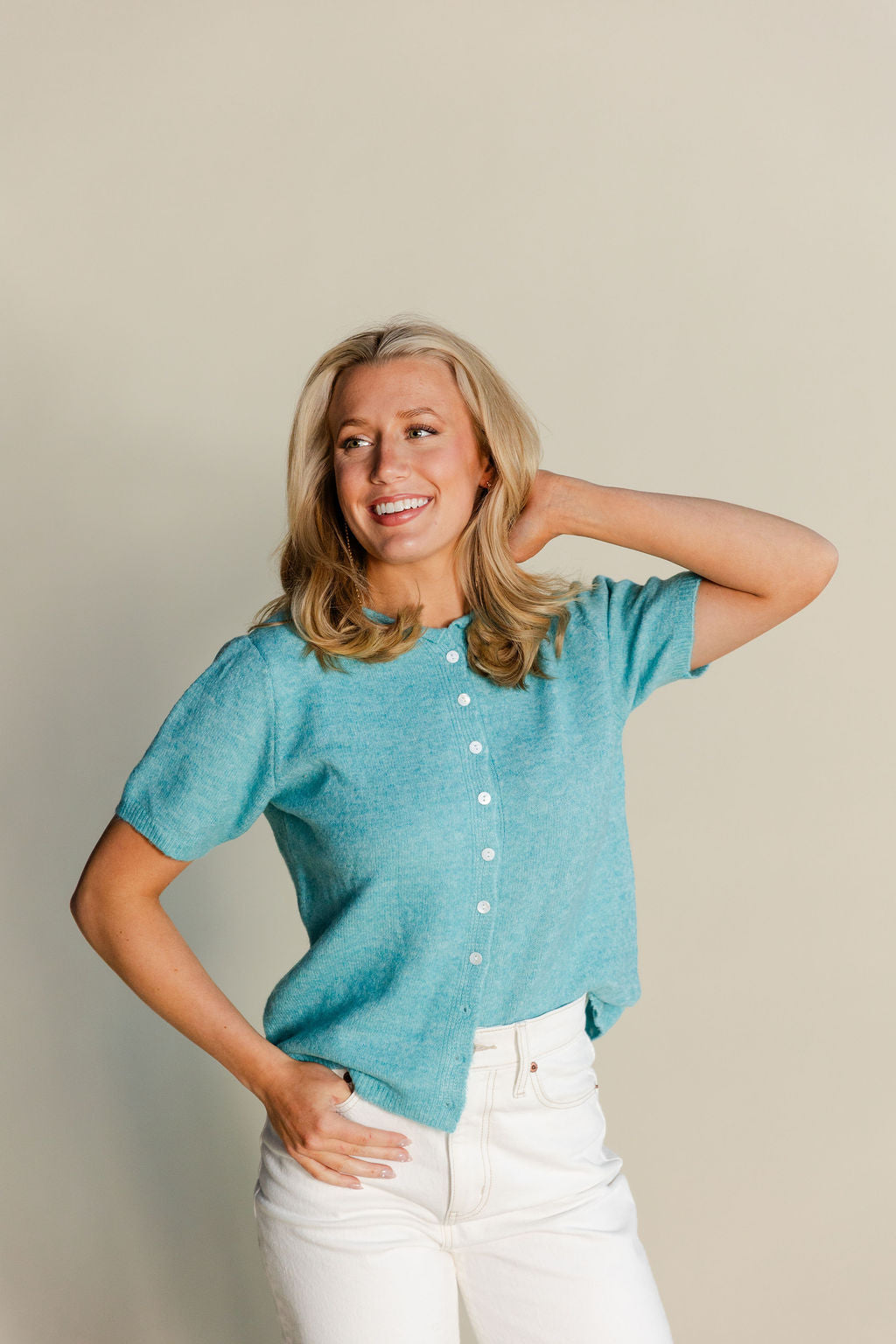 Short Sleeve Light Weight Cardigan