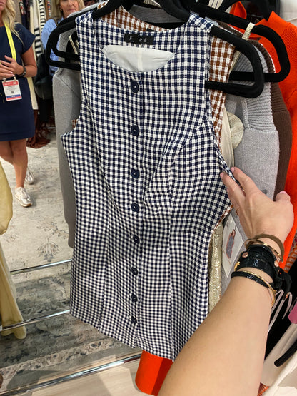 Gingham Button Front Dress