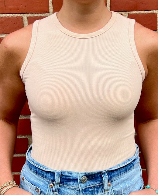 Round Neck Sleeveless Bodysuit