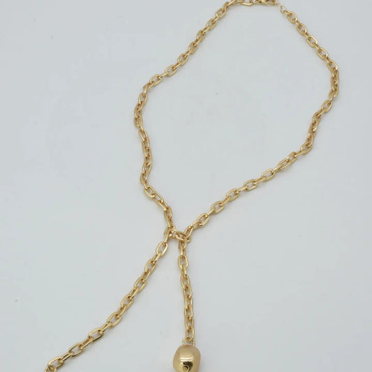 Gold Lariat Necklace