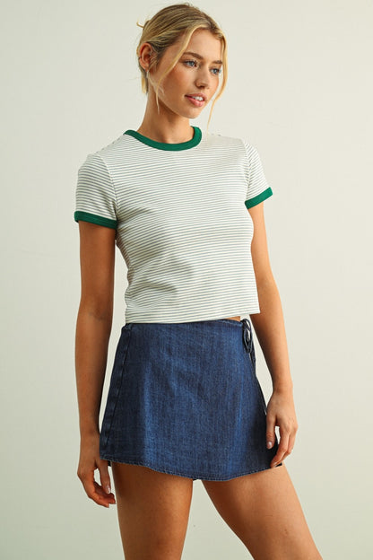 Striped Ringer Top