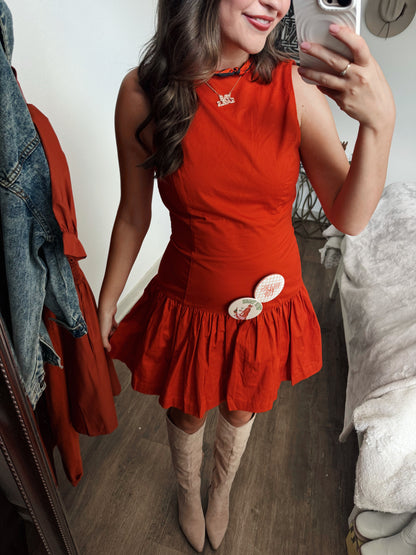 Fit and Flare Dropped Waist Dress