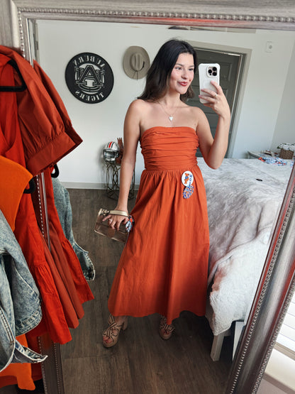 Ruched Tube Maxi Dress