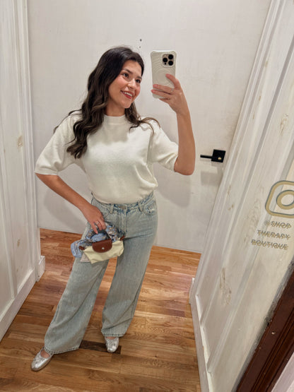 Short Sleeve Soft Sweater