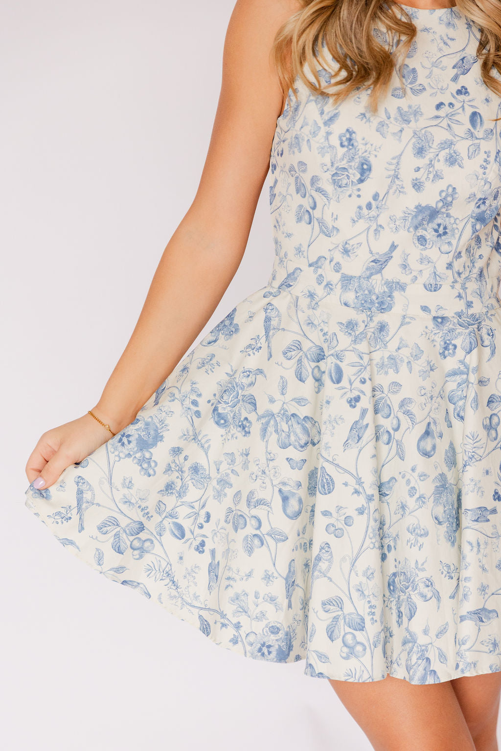 Floral Poplin Back Tie Dress