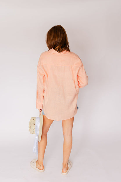LINEN BUTTON DOWN