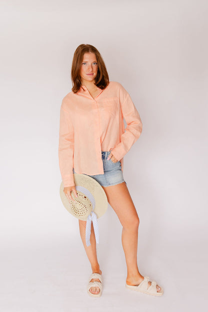 LINEN BUTTON DOWN