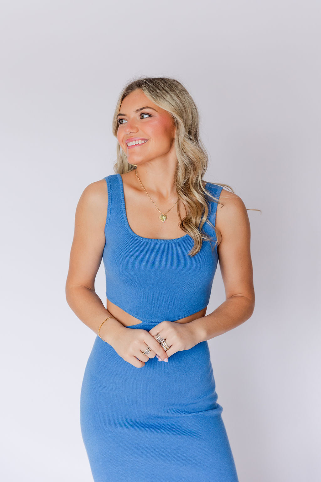 Cut-out Midi Dress