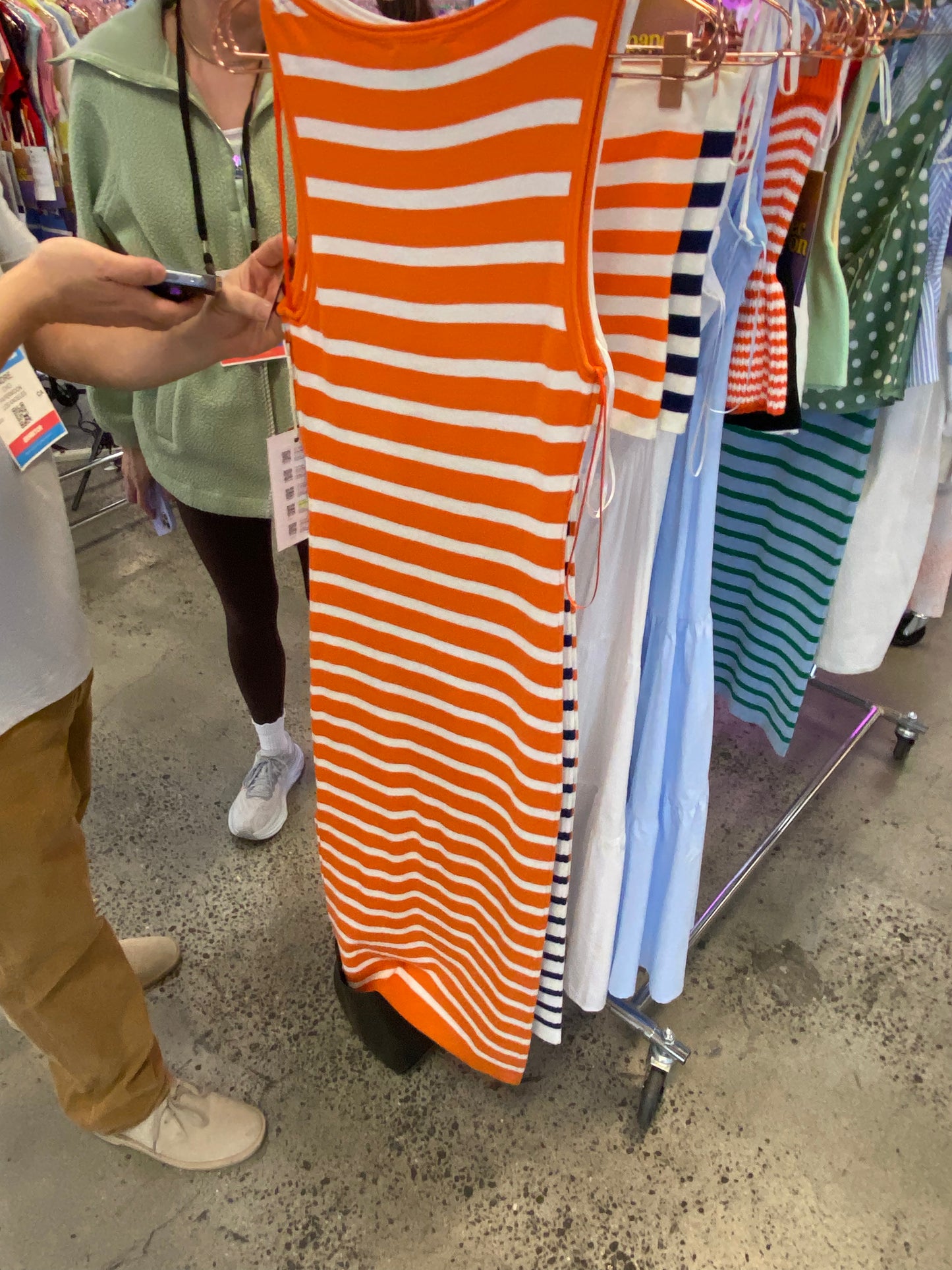 Isla Striped Midi Dress