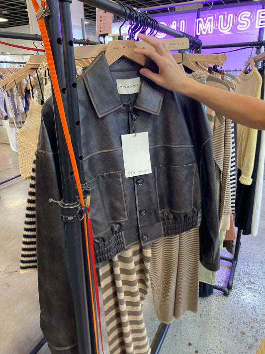 Vintage Faux Leather Jacket
