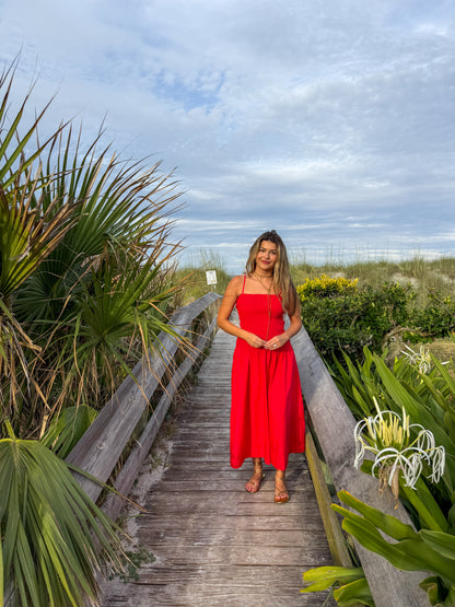 Smocked Midi Dress
