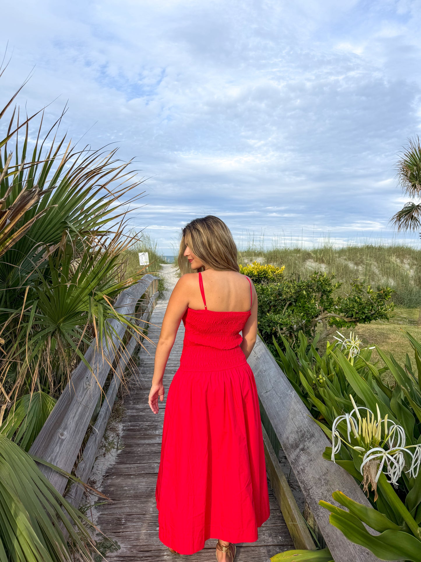 Smocked Midi Dress