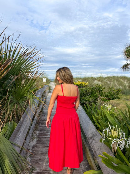 Smocked Midi Dress